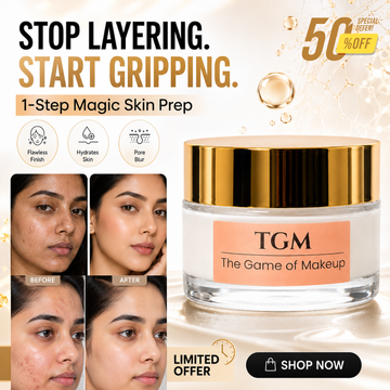 TGM The Game of Makeup Magic Base – 2-in-1 Moisturizer & Primer – 1-Step Magic Skin Prep – Flawless Finish, Hydrates Skin, Pore Blur – Smooth Texture, Perfect Makeup Grip
