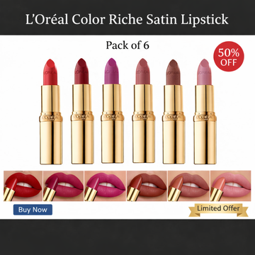 L'Oréal Color Riche Satin Lipstick | Infused with Omega 3, Vitamin E & Argan Oil, Luxurious Satin Finish
