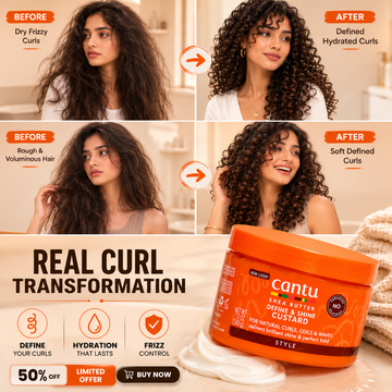 Cantu Curl & Shine activator - 50% Off - Define Curls without Heat , Shine & Hydration - Easy & Long-lasting